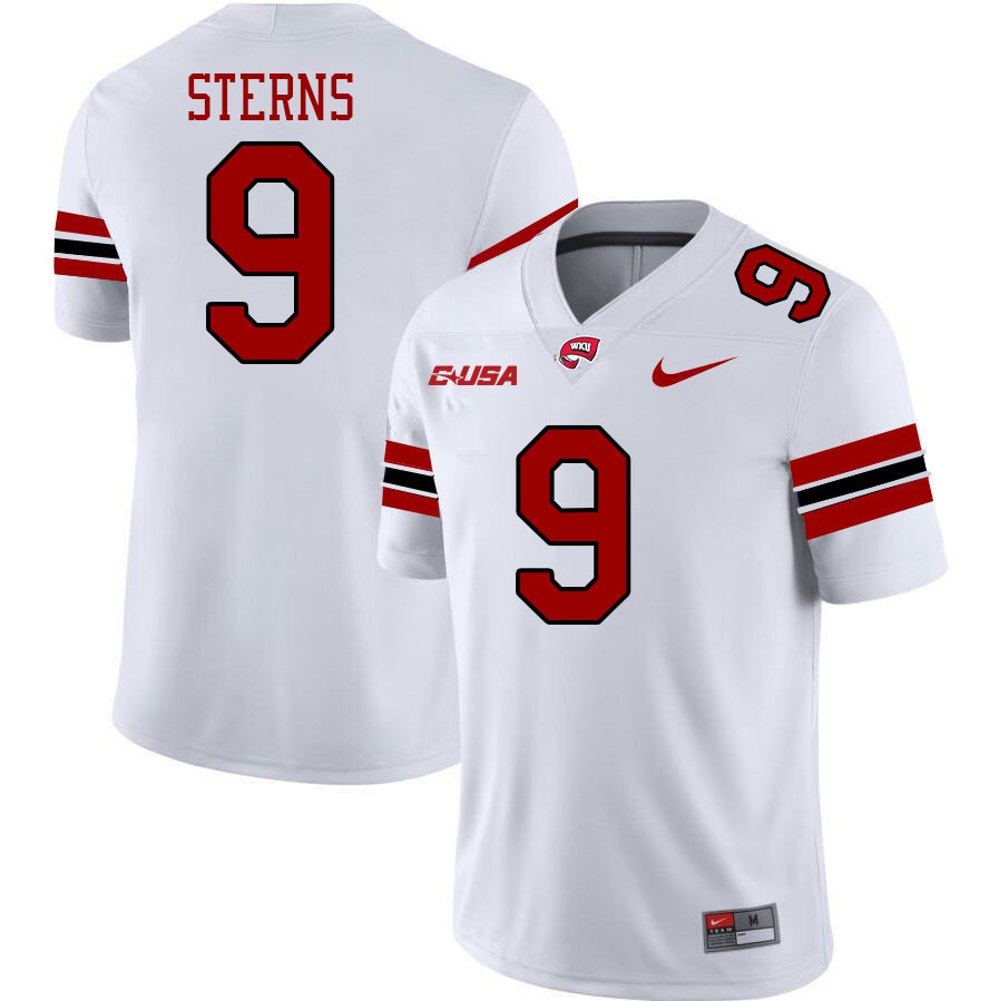 Western Kentucky Hilltoppers #9 Josh Sterns College Football Jerseys Stitched Sale-White